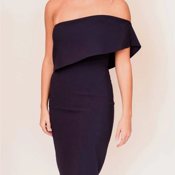 Likely Nwt Navy One Shoulder Drigg’s Dress Sz 2 Ret $164 (Vermont Botique)